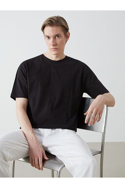 LC Waikiki Ανδρικό T-Shirt από βαμβακερό χτενισμένο λαιμό