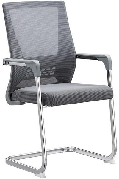 l'elefante Comfortable Mesh Visitors Chair with Metal Frame - Office Guest Chair with Padded Seat and Armrests