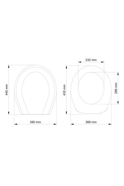 Visam İRİS TERMOPLAST KLOZET KAPAĞI (12 adet) ( )