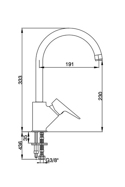 Ar & Yak Ar Liona Black Flexible Tip Sink (KITCHEN) Faucet102118145