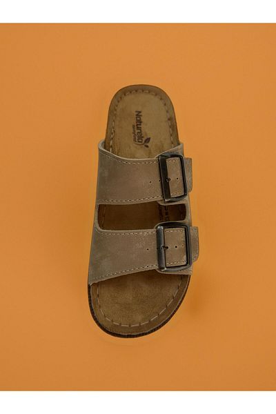 GEZER Women's High and Leather Sole Nubuck Slippers
