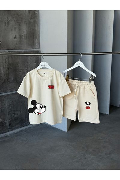 KAPROLLI Σετ σορτς Unisex για αγόρια για κορίτσια - 95% βαμβάκι 5% λύκρα με εμπριμέ μοτίβο που πλένεται καλής ποιότητας ύφασμα