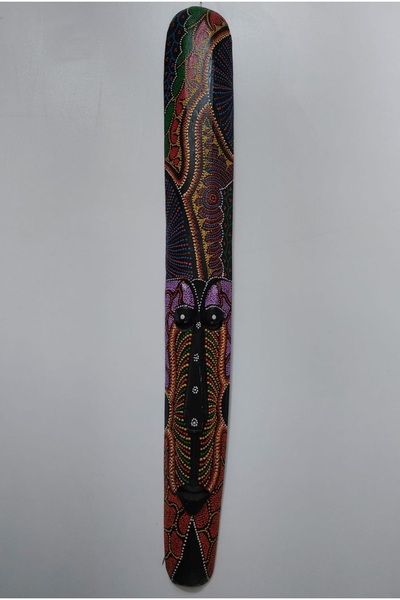 M.C Aborjin Ahşap Duvar Maskesi - 98x13 cm