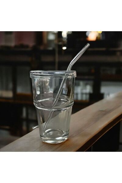 USTAOGLUHOME Glass with Straw
