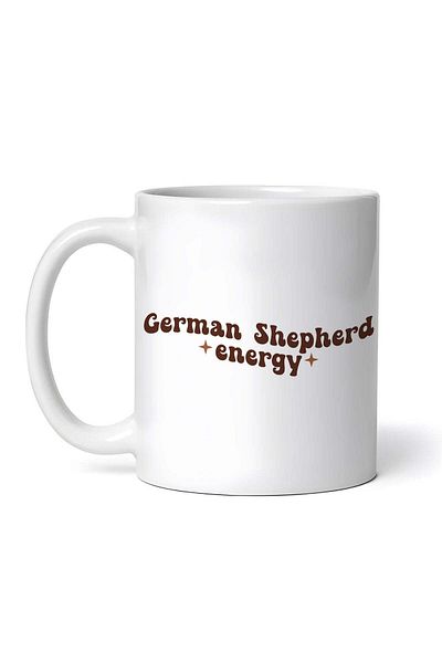 OEM Cană albă personalizată, energie Ciobănesc German, INOVATIX®. 330 ml