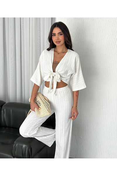 Noa Noa Top Tie Pants Set