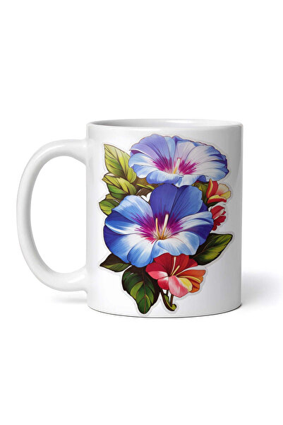 OEM Εξατομικευμένη Λευκή Κούπα, Λουλούδια της Αυγής, Inovatix®. 330ml