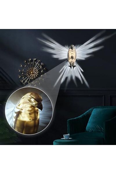 TaimeiMao Bald Eagle Wall Light, 3D Animal LED Wall Light, Owl Wall Light, Eagle Lamp