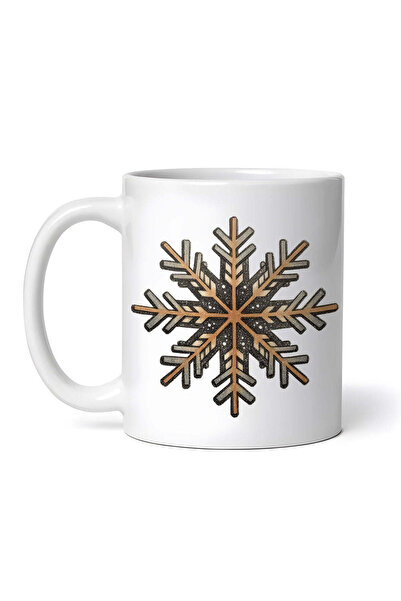 OEM Εξατομικευμένη λευκή κούπα, Χιονονιφάδα, INOVATIX®. 330ml