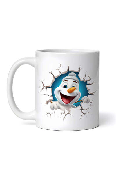 OEM Εξατομικευμένη Λευκή Κούπα, Παγωμένος Όλαφ Στο Χιόνι, Inovatix®. 330ml