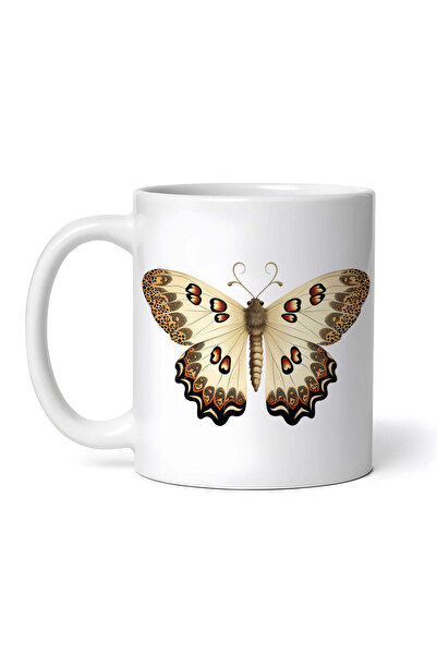 OEM Εξατομικευμένη Λευκή Κούπα, Denis Butterfly, Inovatix®. 330ml