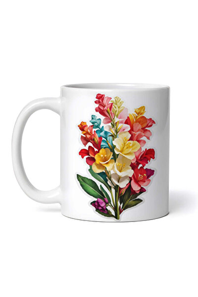 OEM Εξατομικευμένη Λευκή Κούπα, Λουλούδια Λιονταριού, Inovatix®. 330ml