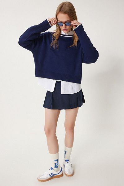 Cloudy Kids Women's Crew Neck Knitwear Basic Sweater