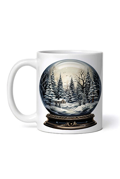 OEM Cană albă personalizată, glob de cristal cu peisaj de iarnă, INOVATIX®. 3...