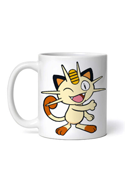 OEM Cană albă personalizată, Pokemon Meowth care face cu ochiul, INOVATIX®. 3...