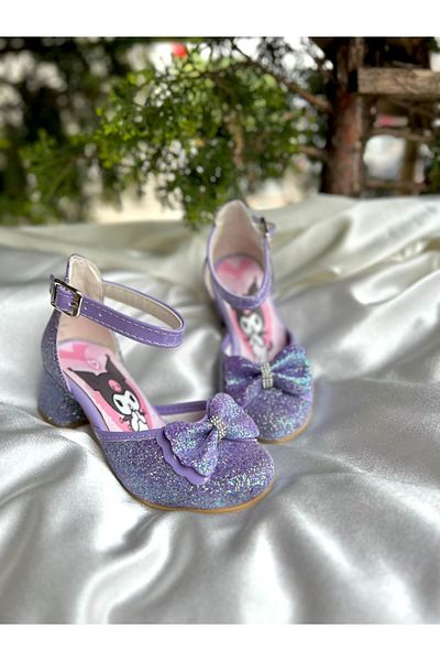 Görkem bebe ayakkabı ve tekstil Pantofi cu toc cu imprimeu kuromi pentru fete