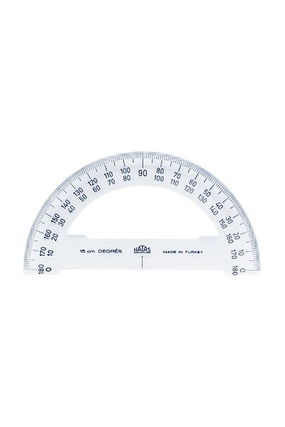 HATAS Plastic Minkale 15cm Semicircle Degree Angle Meter (H0910)