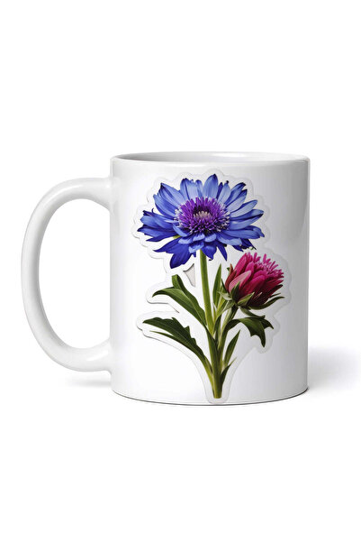 OEM Cană albă personalizată, Albăstrele, INOVATIX®. 330ml