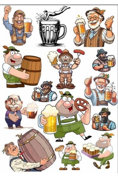 Reysa Tasarım Brewer Man Sticker Set