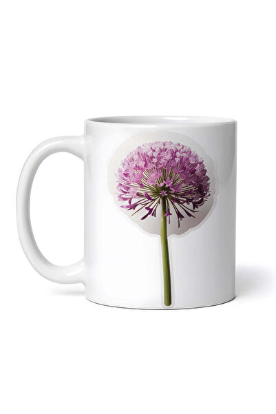 OEM Cană albă personalizată, floare de Allium fără frunze, INOVATIX®. 330ml