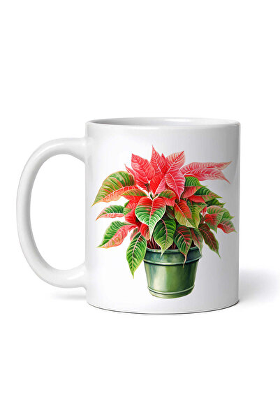 OEM Εξατομικευμένη Λευκή Κούπα, Χριστουγεννιάτικα Λουλούδια Dezdemona, Inovat...