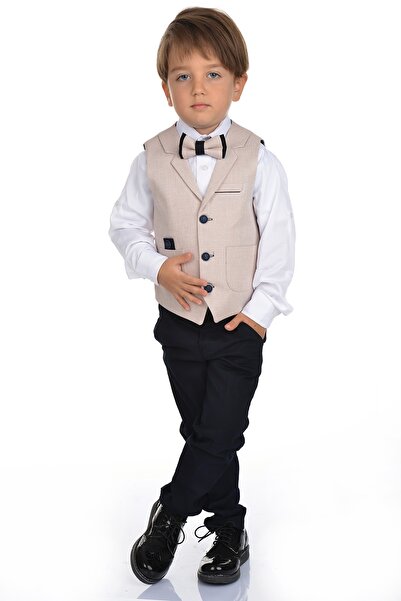 s.t. sebat tekstil Spor Yelek, Gabardin Pantolon, Gömlek, Papyon Erkek Çocuk Takım SB277