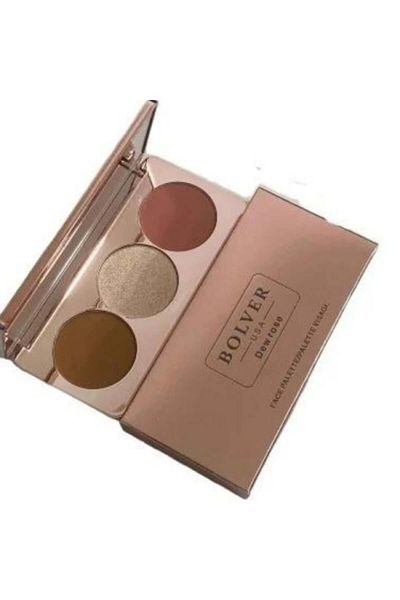 Bolver Trio Highlight Palette by Polver, Dew Rose
