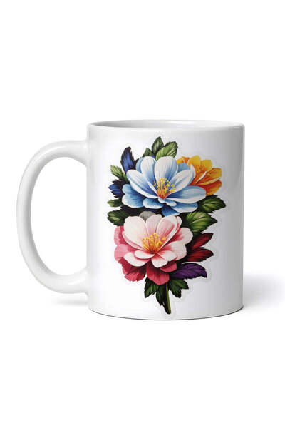 OEM Εξατομικευμένη Λευκή Κούπα, Veronica Flowers, Inovatix®. 330ml