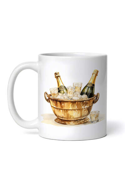 OEM Cană albă personalizată, smoothie cu gheață și șampanie, INOVATIX®. 330ml