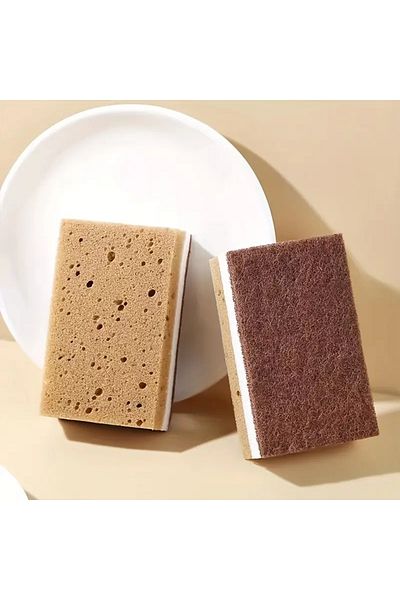 RED KİTCHEN 3 Layer Cleaning Sponge – Pack of 2 |   Stain Remover Kitchen Sponge