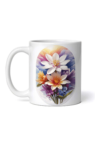 OEM Εξατομικευμένη Λευκή Κούπα, Glory Of The Snow Flowers, Inovatix®. 330 ml