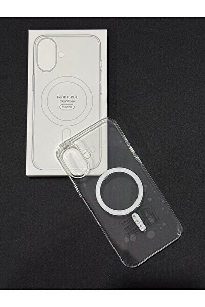L'eDoren Iphone 16 Plus Uyumlu Gerçek Magsafe Özellikli Sert Şeffaf Kılıf Animasyonlu