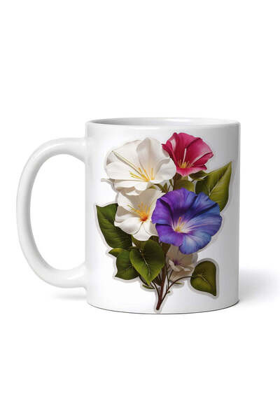 OEM Cană albă personalizată, Dawn Flowers, INOVATIX®. 330ml