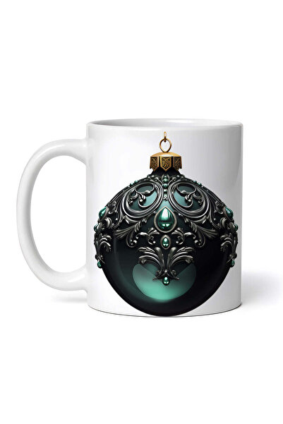 OEM Cană albă personalizată, Glob Verde cu argint, INOVATIX®. 330ml