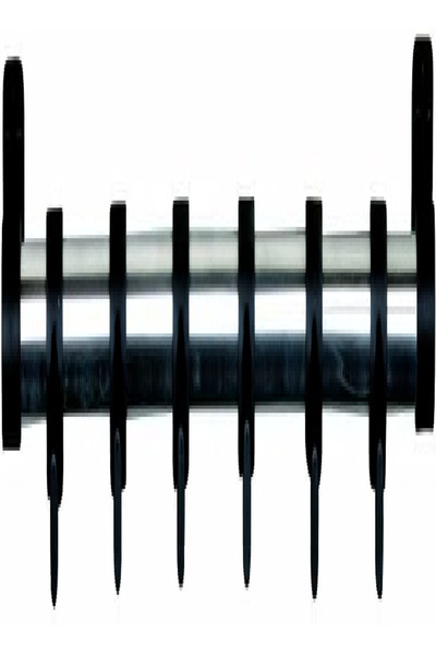 TESCOMA قضيب تعليق 40 سم مع 6 خطافات سوداء من بريستو، متنوعة، 43.5 × 8.5 × 2.7 سم