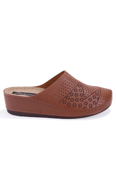 DAGOSTER Dza37-1803 Brown Daily Orthopedic Closed Toe Women's Slippers