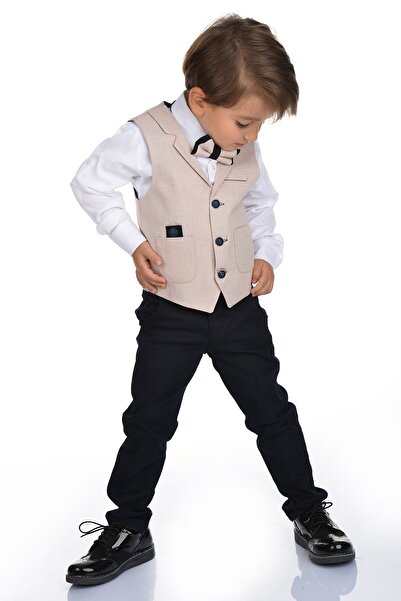 s.t. sebat tekstil Spor Yelek, Gabardin Pantolon, Gömlek, Papyon Erkek Çocuk Takım SB277