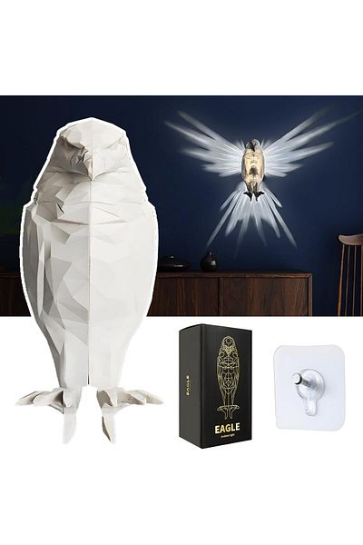 TaimeiMao Bald Eagle Wall Light, 3D Animal LED Wall Light, Owl Wall Light, Eagle Lamp