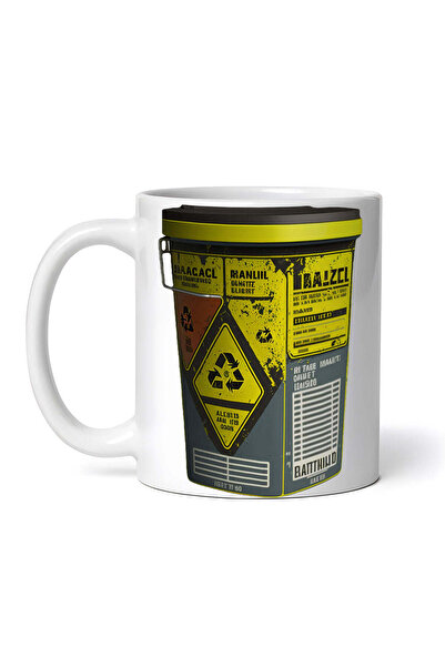 OEM Cană albă personalizată, Găleată de Laborator Periculos, INOVATIX®. 330ml