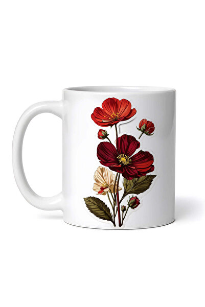 OEM Cană albă personalizată, flori Cosmos flori de ciocolată, INOVATIX®. 330ml