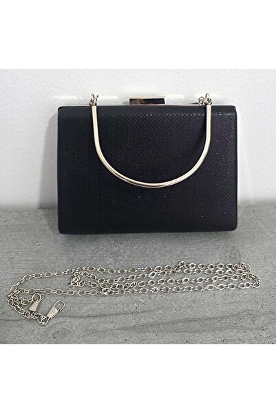 FashionForYou Τσάντα μεταχειρισμένη, SYLVI, τύπου clutch, με αφαιρούμενη ασημ...