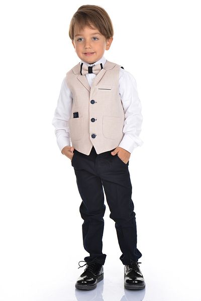 s.t. sebat tekstil Sports Vest, Gabardine Pants, Shirt, Bow Tie Boy's Suit Sb277