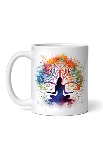 OEM Εξατομικευμένη λευκή κούπα, Spiritual Woman Image, INOVATIX®. 330ml