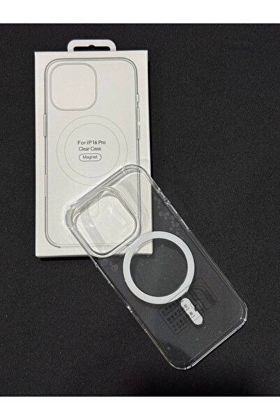 Iphone 16 Pro Uyumlu Gerçek Magsafe Özellikli Sert Şeffaf Kılıf Animasyonlu