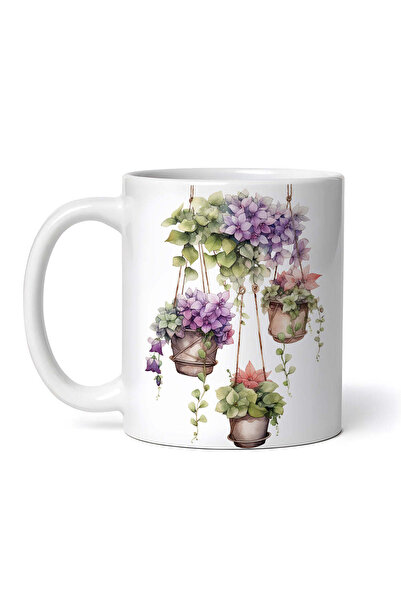 OEM Cană albă personalizată, Ghivece suspendate pentru flori, INOVATIX®. 330ml