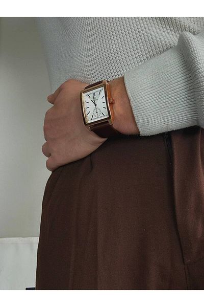 Arvens Vintage White Dial Men's Wristwatch Stainless Leather Cord Tough Steel Case Color Does Not Throw Does Not Tarnish