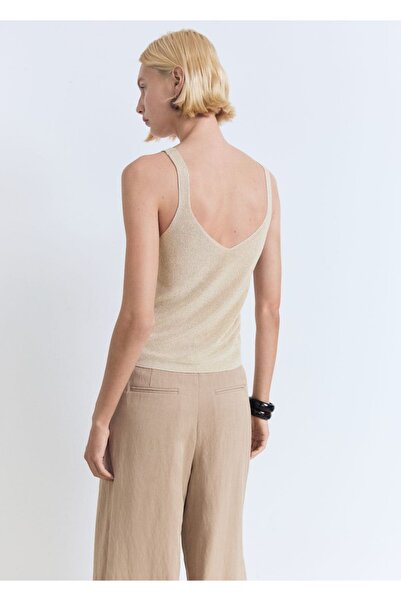 MANGO Woman Lürex örgü top