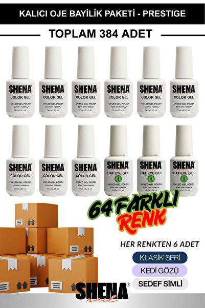 Shena Kalıcı Oje Bayilik Paketi 384 Adet Tüm Renkler - Toptan Oje - UV/LED Ge...