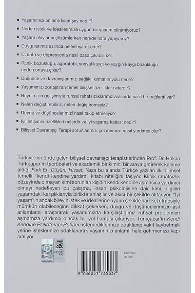 Bloomsbury Diferenciate Think Feel Live: a Self-Psychotherapy Guide - Prof.Dr. M. Hakan Türkçapar
