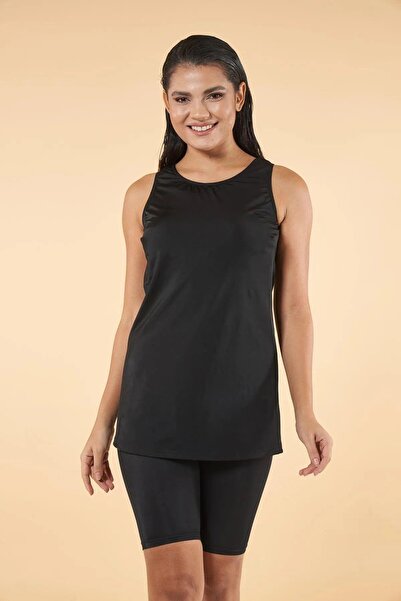 gd goldoremi 2566-100 Large Size Women's Solid Color Tights Swimsuit